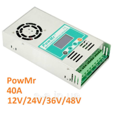 40А 12В/24В/36В/48В MPPT Контролер заряду для сонячних батарей (модулів) PowMr 40А 12В/24В/36В/48В автовибір