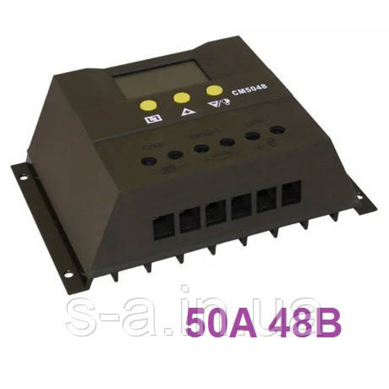 60А 48В Intelligent PWM Контролер заряду для сонячних батарей (модулів) з Дисплеєм Контролер заряду