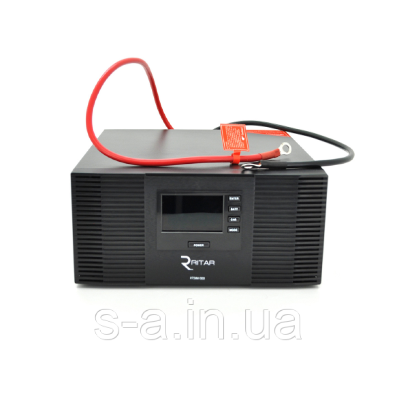 ДБЖ з правильною синусоїдою RITAR RTSWrl-600 (420Вт), 12В з переключнием струму заряду 10A і 20 A (360*330*230)
