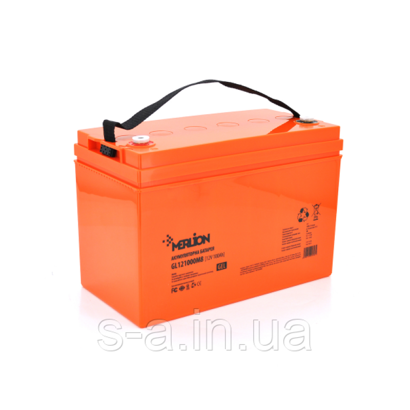 GEL Акумуляторна батарея MERLION GL121000M8 12 V 100 Ah (329 x 172 x 218) White Q1/36
