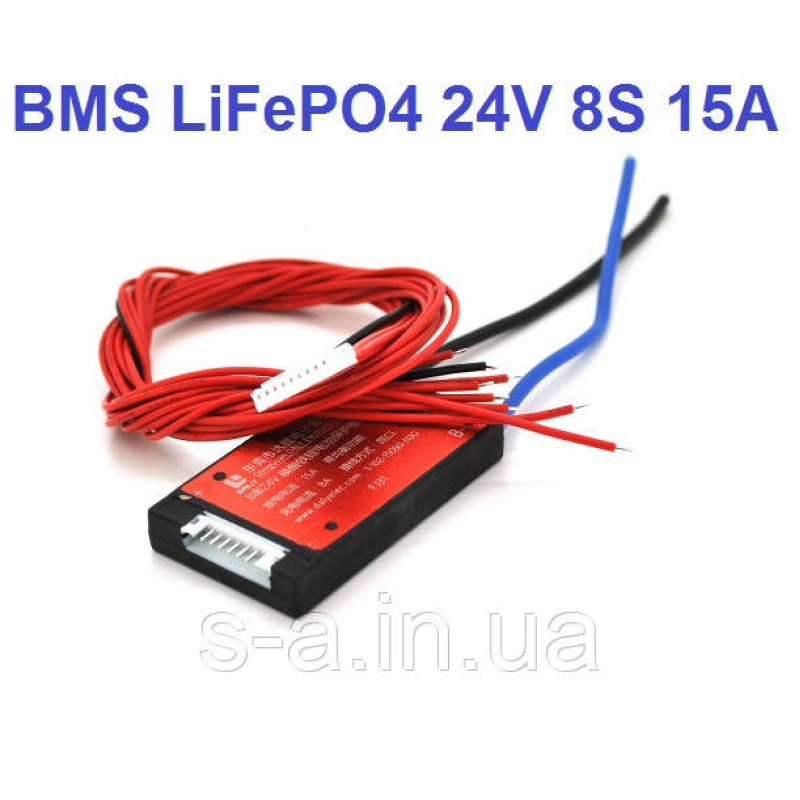 15А 24В BMS контролер плата DaLy LiFePO4 24V 8S 15A симетрія