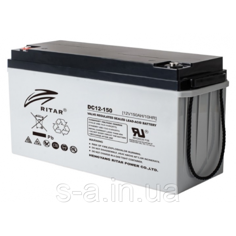 100Аг Акумуляторна батарея RITAR DC (глибокого розряду) 12V для систем резервного та автономного живлення, AGM