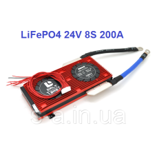 200А 24В BMS контролер заряд-розряд плата DaLy LiFePO4 24V 8S 200A симетрія
