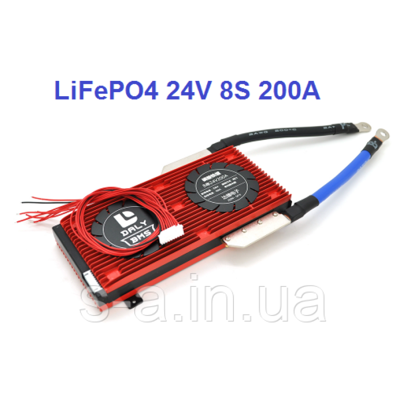 200А 24В BMS контролер заряд-розряд плата DaLy LiFePO4 24V 8S 200A симетрія
