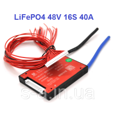 40А 48В BMS контролер заряд-розряд плата DaLy LiFePO4 48V 16S 40A симетрія