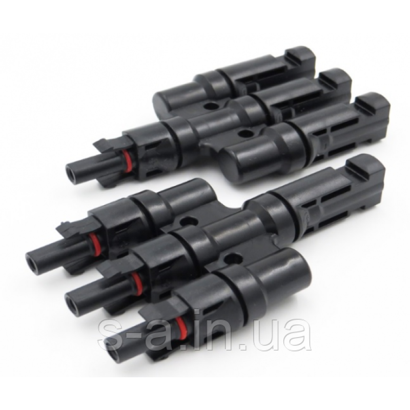 Конектор МС4 вбудований Конектор (тато +мама) Конектор потрійної МС4 для монтажу сонячних систем, Q1