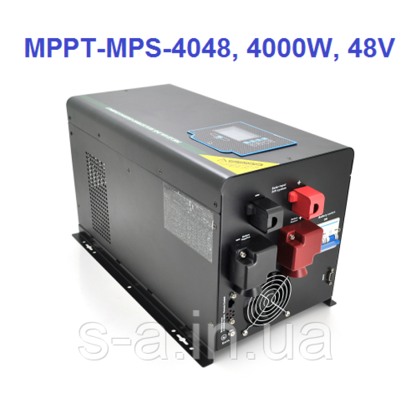 Сонячний (Гібридний) інвертор ДБЖ RITAR RTSWm-MPPT-MPS-4048, 4000W, 48V, струм заряду 45A, 180-265V, MPPT (60А,