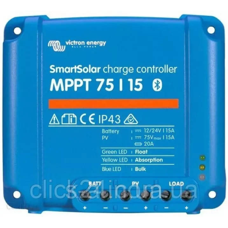 Victron Energy SmartSolar MPPT 75/15 (12/24V-15A) MPPT Контролер заряду сонячних батарей (модулів)