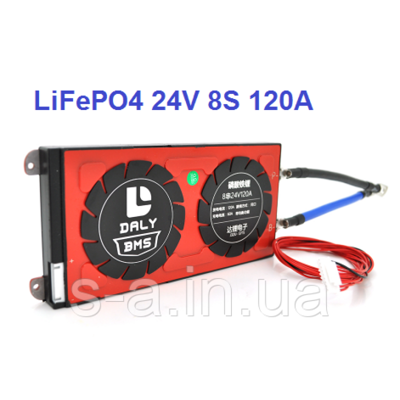 120 А 24 В BMS плата DaLy LiFePO4 24 V 8S 120A Симетрія