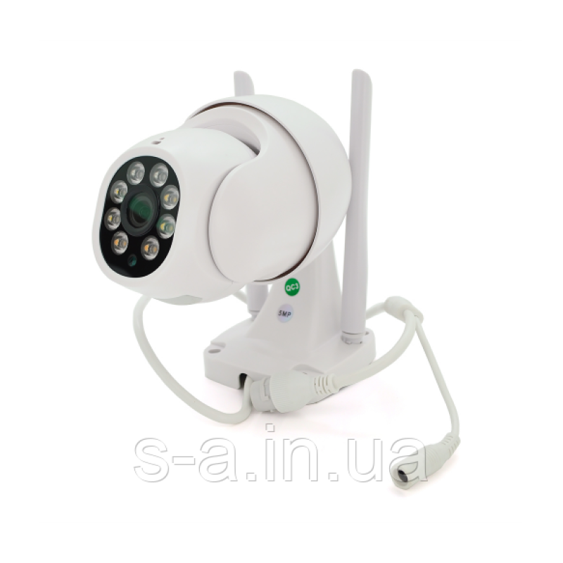 Роботизована зовнішня вулична відеокамера 5 Мп Wi-Fi CD/карта PP-IPC22D5MP20 PTZ 2.8 mm ICSee