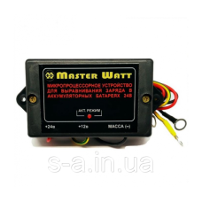 Балансир для акумуляторних батарей MW-B-24, 24V, мікропроцесорний для під“єднання двох АКБ 12V у мережу 24V