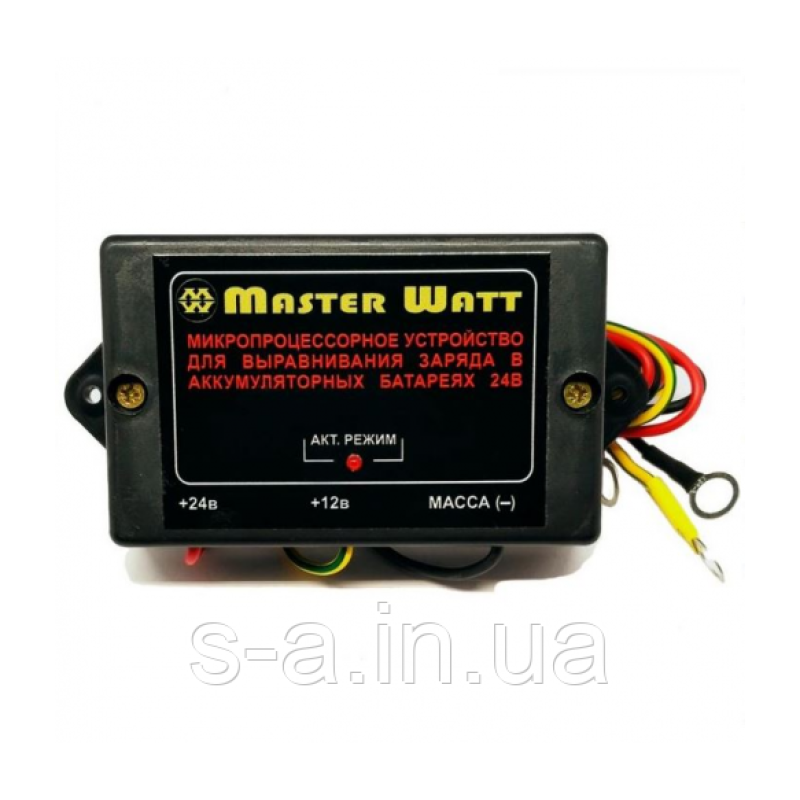 Балансир для акумуляторних батарей MW-B-24, 24V, мікропроцесорний для під“єднання двох АКБ 12V у мережу 24V