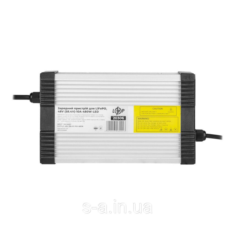 LiFePO4 Зарядний пристрій для акумуляторів LiFePO4 48V (58.4V)-10A-480W-LED LiFePO4 Зарядний пристрій для акумуляторів LiFePO4 48V (58.4V)-10A-480W-LED