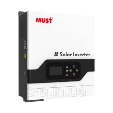Гібридний сонячний інвертор, MUST PV18-3224VPM, 3200W, 24V, ток заряда 60A, 160-275V, MPPT (60А, 30-160 Vdc)