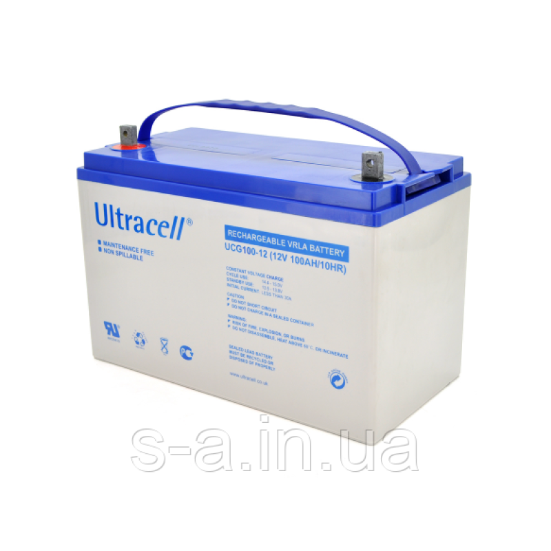 Акумуляторна батарея Ultracell UCG100-12 GEL 12 V 100 Ah (328 x 173 x 232) White Q1/48