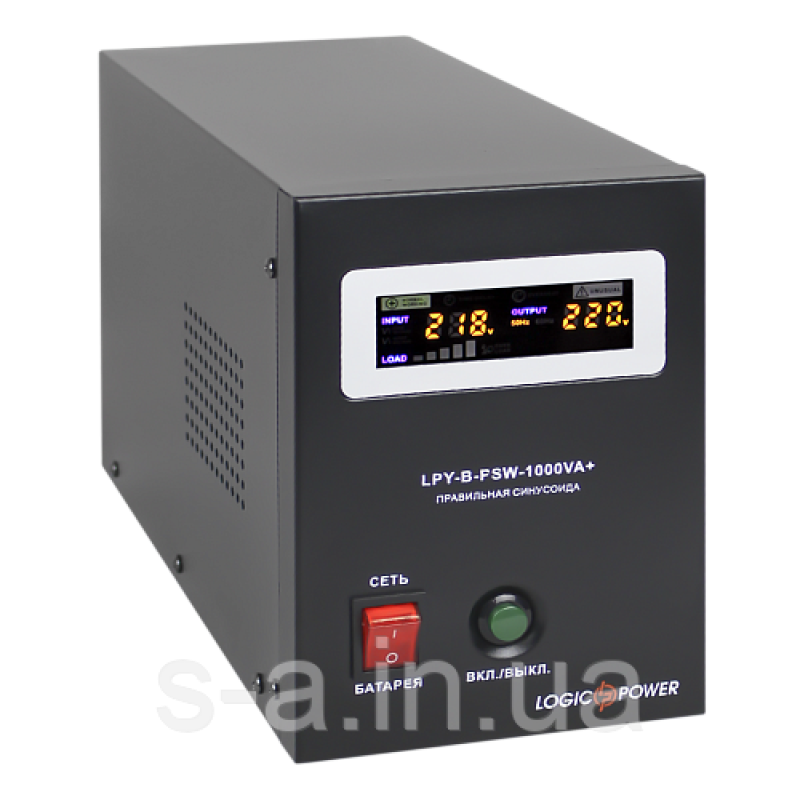 ДБЖ з правильною синусоїдою 12V LPY-B-PSW-800VA+(560Вт) 5A/15A