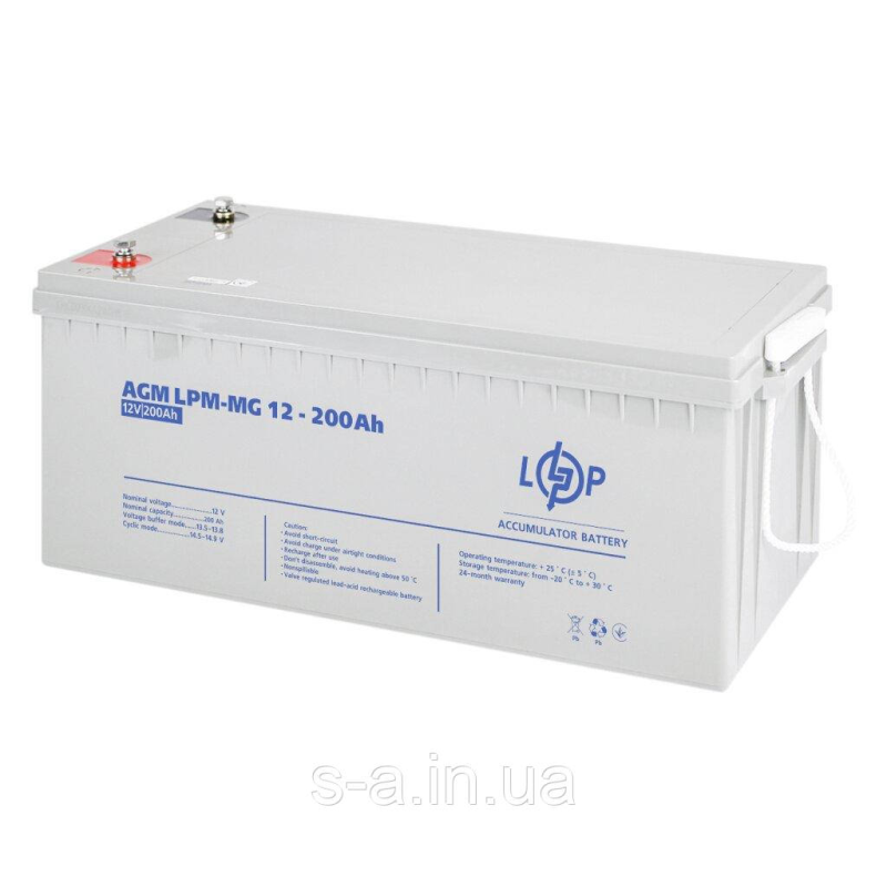 200Ач Акумулятор мультигелевий LPM-MG 12V - 200 Ah 200A*ч 12В