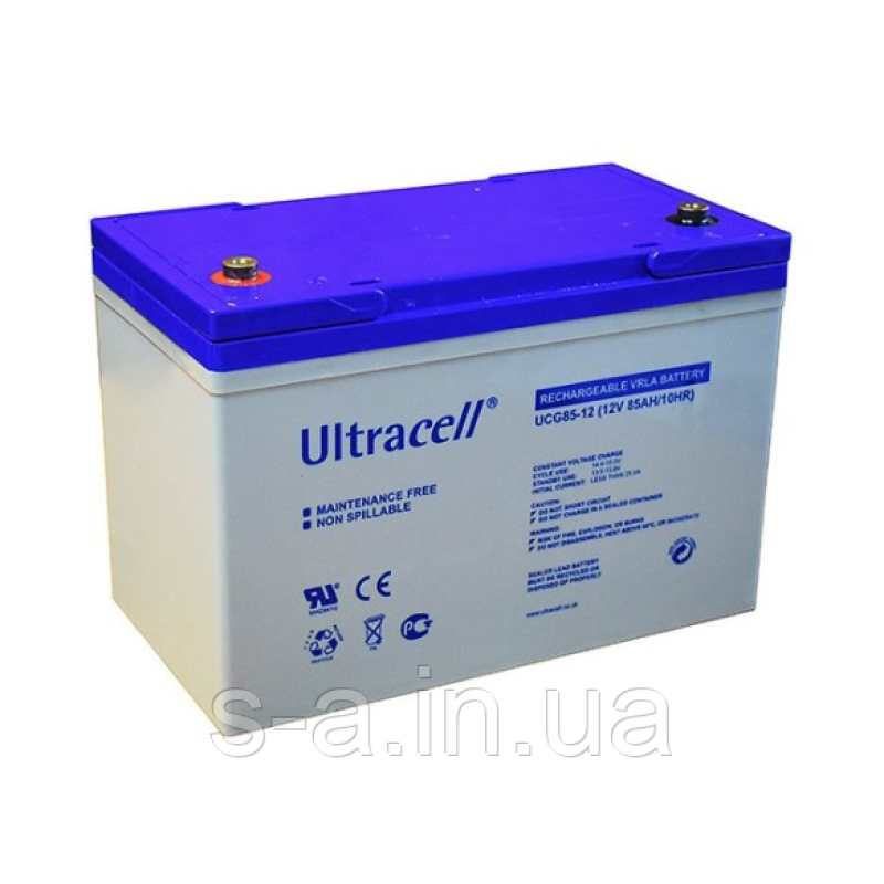 Акумуляторна батарея Ultracell UCG85-12 GEL 12V 85 Ah (306 x 128 x 214) White Q1/67