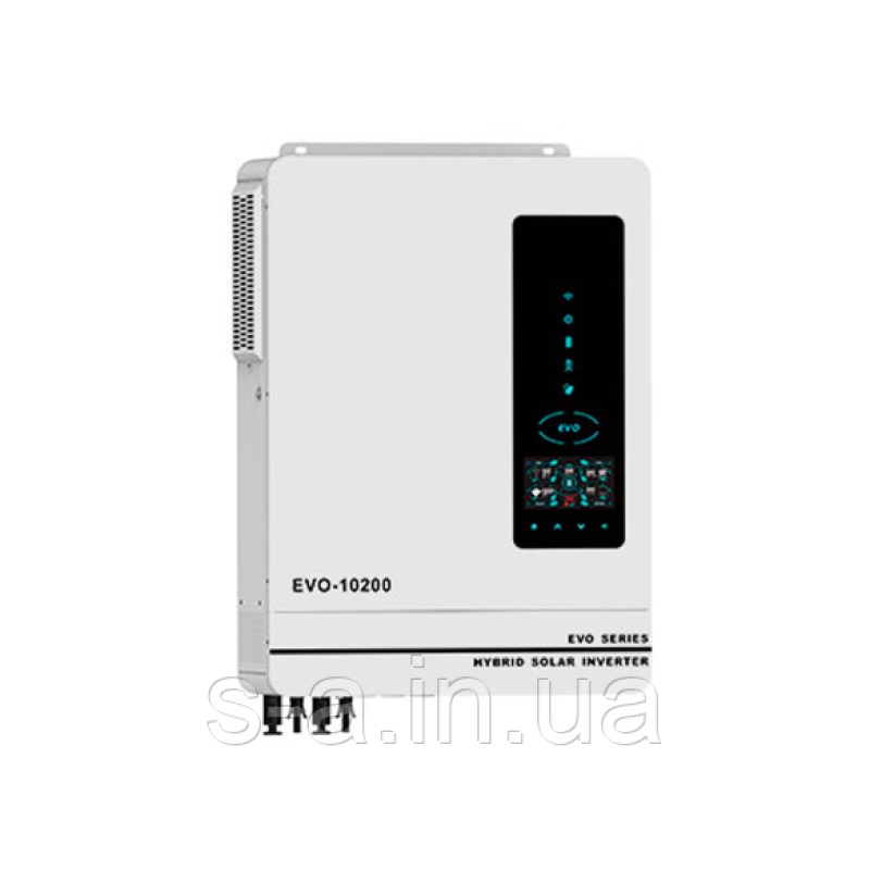 Гібридний інвертор ANERN SCI-EVO-10200 48V, струм заряду 160А, MPPT(90-450В), 530x390x130mm, 14.5кг